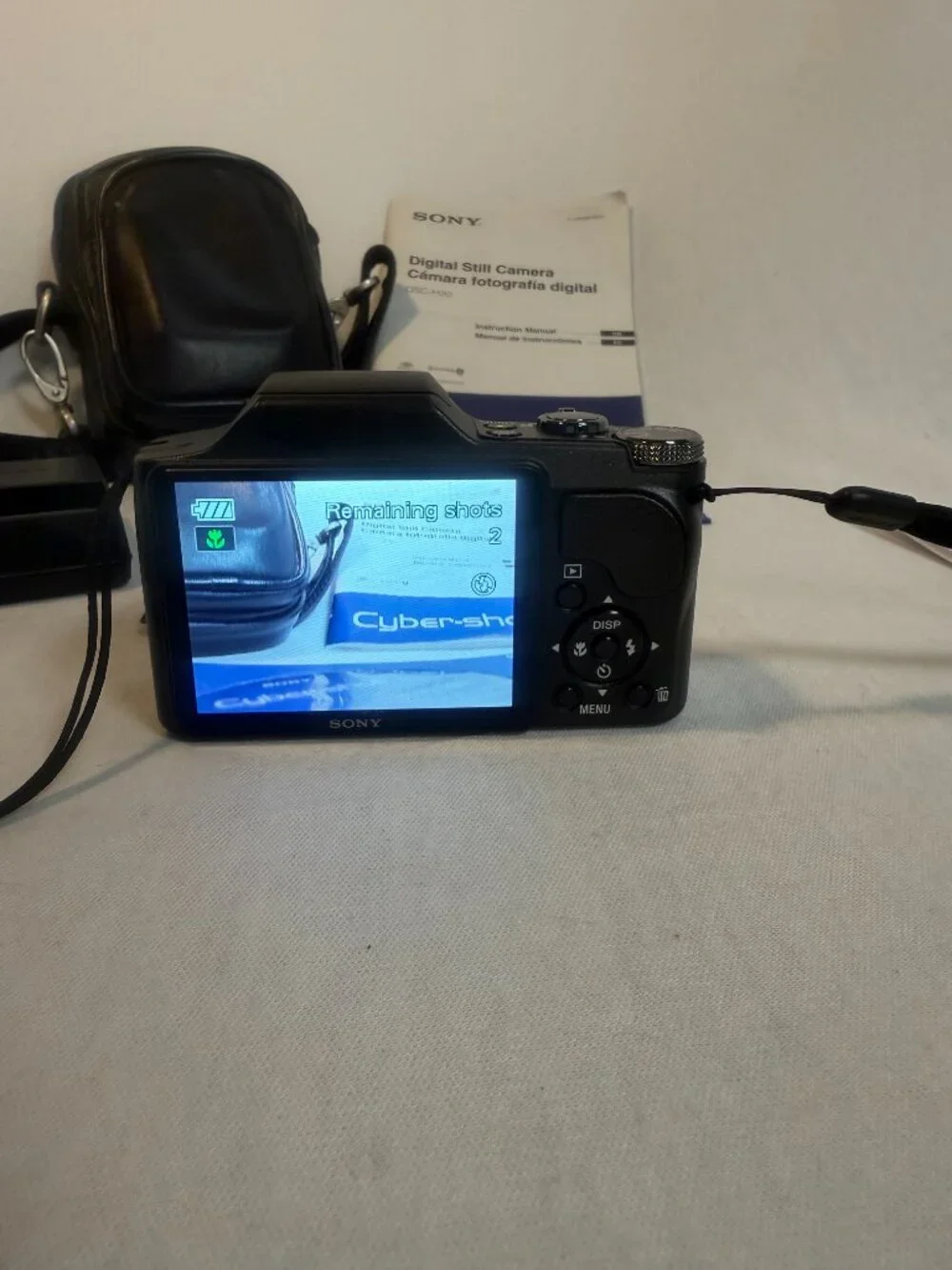 Sony Cyber-shot DSC-H20 Digital Camera Black 10.1MP 10x Zoom Bundle Case Memory